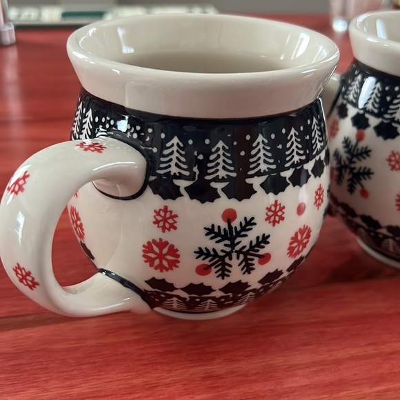 Boleslawiec Set of 2 Polish Handmade Pottery Mug - Picture 2 of 5